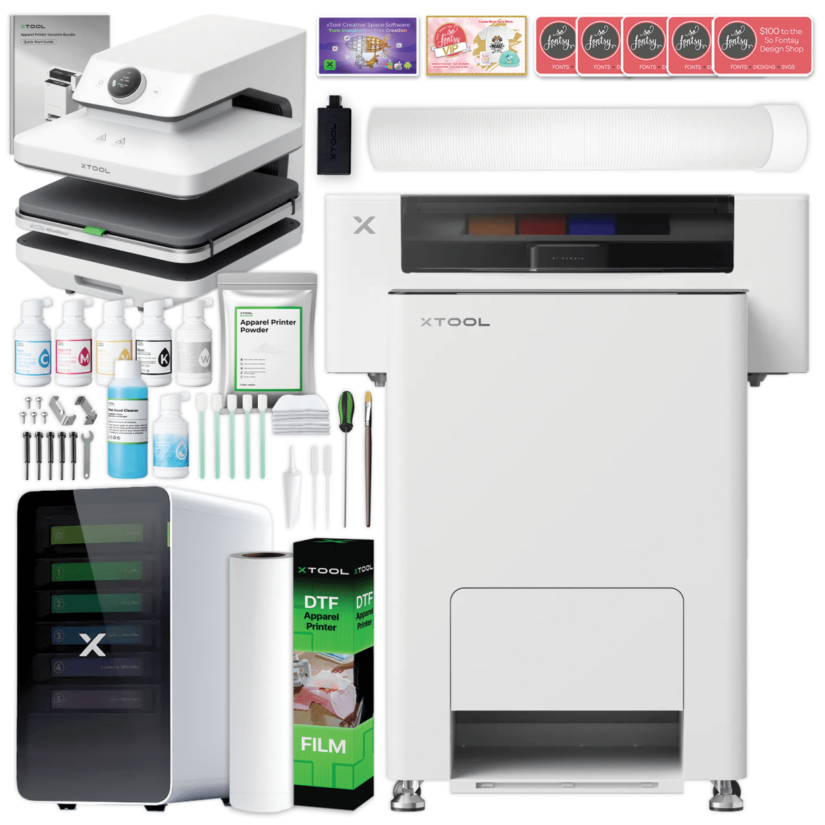 xTool DTF Apparel Printer PLUS Business Bundle with WonderPress Questions & Answers