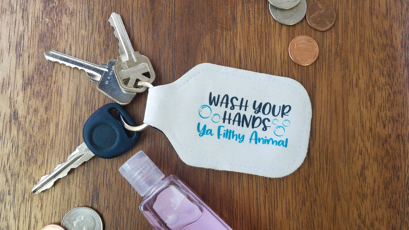 Custom Hand Sanitzier Holders with Printable Heat Transfer Material