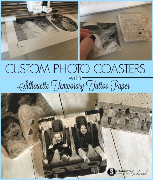 Make Photo Coaster with Silhouette Temporary Tattoo Paper - Swing Design