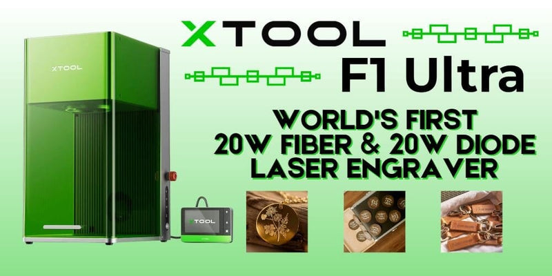 xTool F1 Ultra - The World's First & Best 20W Fiber + 20W Diode Dual Laser - Swing Design