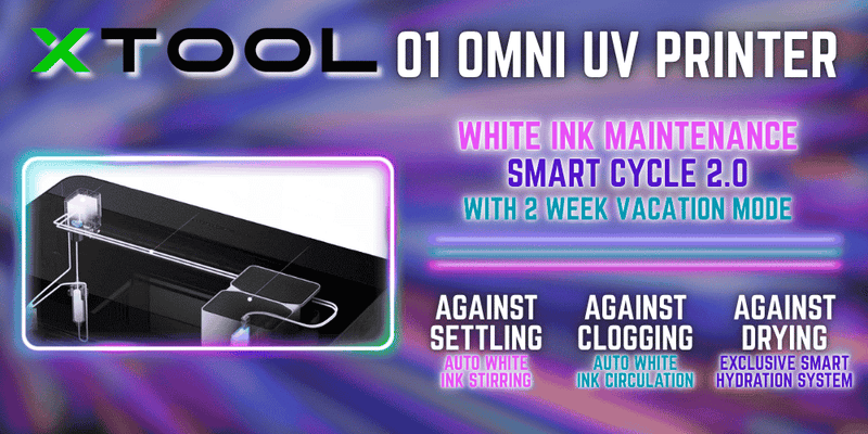 xTool Omni O1 UV Printer: Ink System & Smart Cycle 2.0 Maintenance Explained - Swing Design