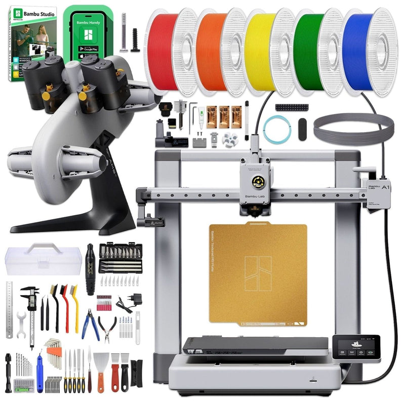 Bambu Lab A1 Combo 3D Printer Bundles with AMS Light Filament System