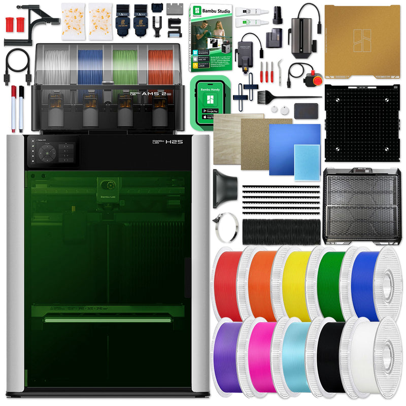 Bambu Lab H2S Large Format 3D Printer with Optional Laser & Accessories