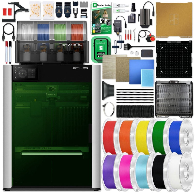 Bambu Lab H2S Large Format 3D Printer with Optional Laser & Accessories