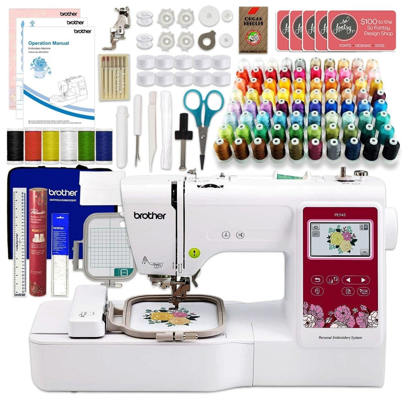 Brother PE545 4" x 4" Embroidery Machine Bundles