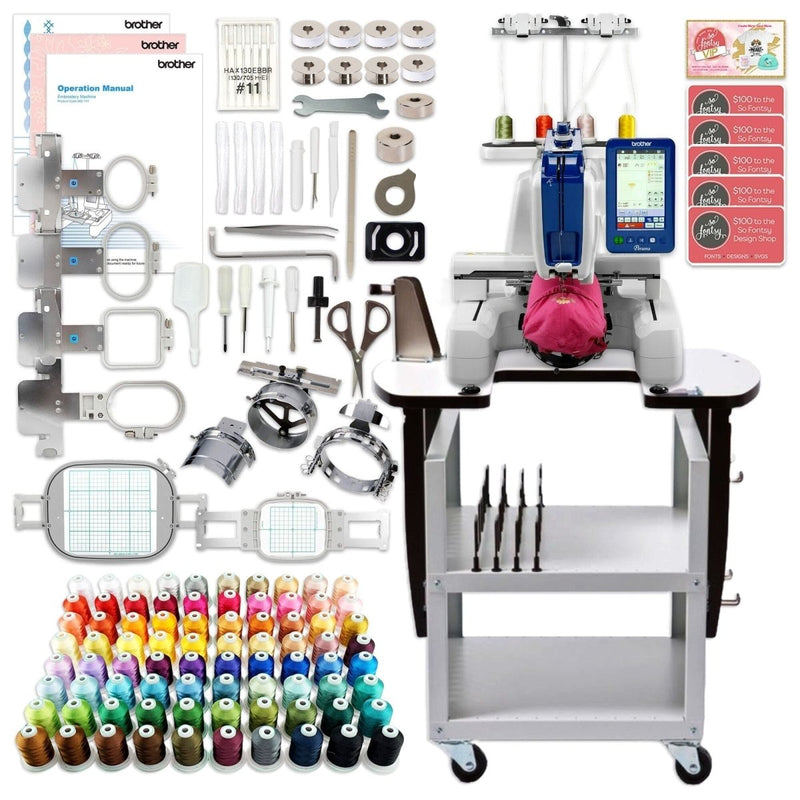 Brother PRS100 Single-Needle Embroidery Machine Bundles