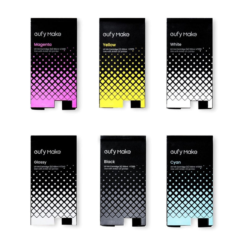 EufyMake UV Ink Refills, Flexible White Ink, Varnish