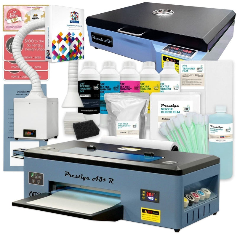 Prestige A3+ R Direct to Film (DTF) Roll & Sheet Printer, Inks & Supplies