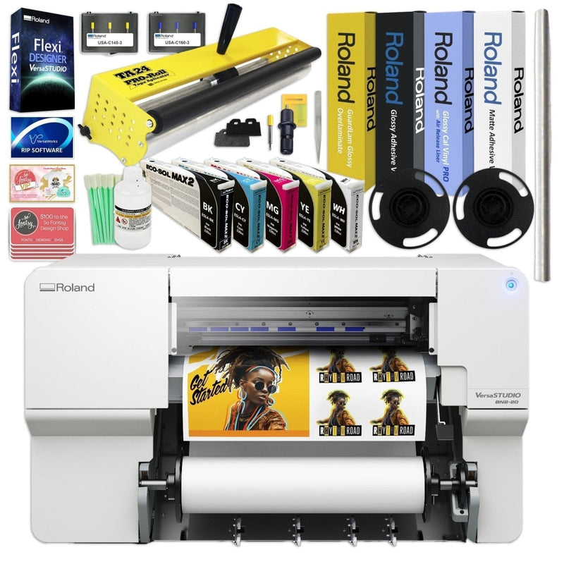 Roland BN2-20 Eco-Solvent Printer & Cutter Bundles, Inks, Accessories