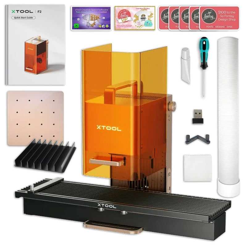 xTool F2 5W IR & 15W Diode Portable Laser Engraver Bundles & Accessories