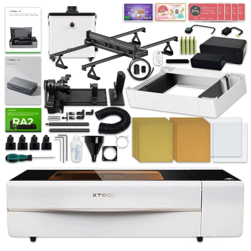 xTool White P2 Pro 55W CO2 Laser Cutter & Engraver Machine Bundles