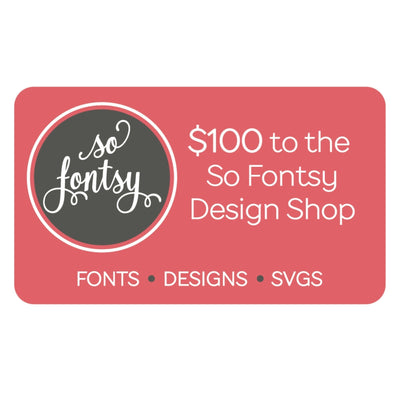 🎁 $100 Design Rewards eCard to So Fontsy Digital Design Shop (100% off) Swing Design 