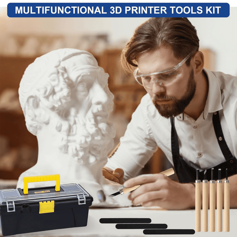 201 Piece 3D Printer Tool Kit, Finishing Kit & Cleaning Kit with Storage Case - Swing Design15