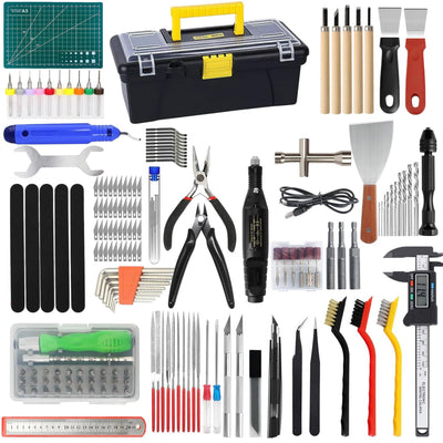 201 Piece 3D Printer Tool Kit, Finishing Kit &amp; Cleaning Kit with Storage Case
