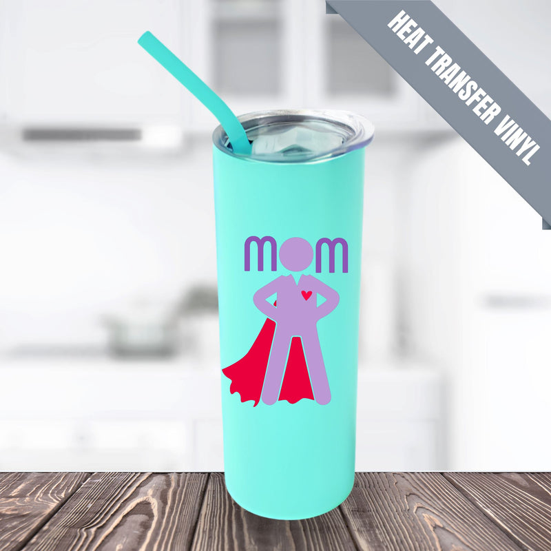 20oz Color Powder Coated Stainless Steel Skinny Tumbler - Teal ProSub 