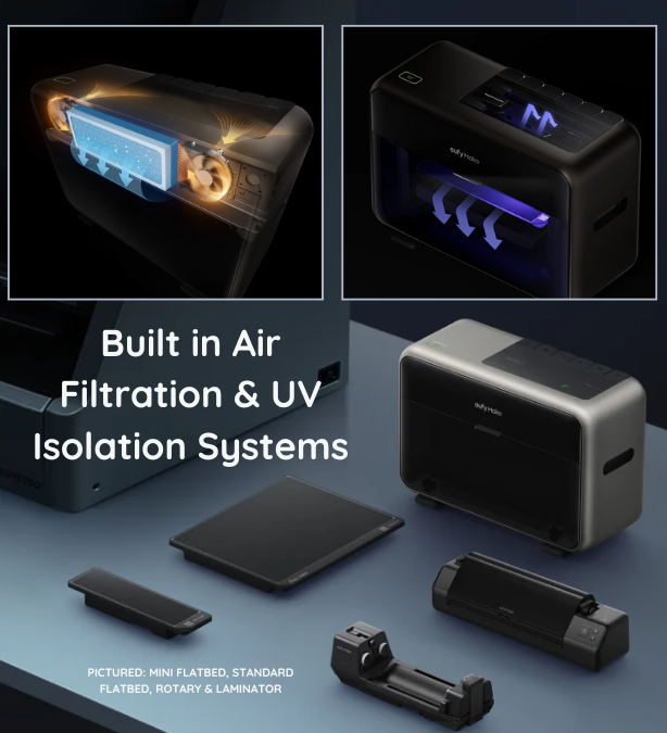 eufyMake E1 UV DTF & Direct To Object Printer w/ Ink & Rotary Attachment