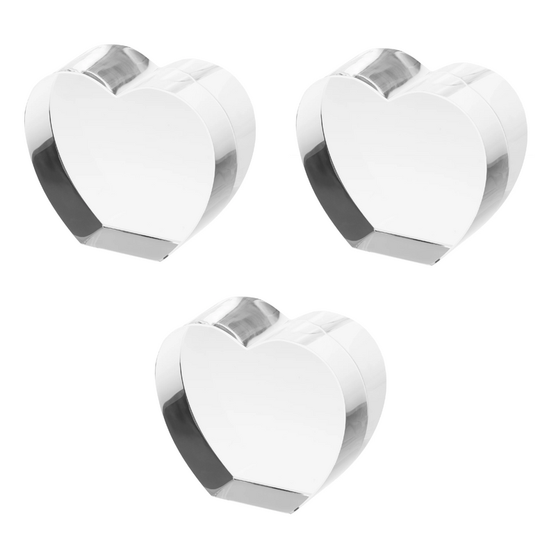 xTool K9 Beveled Heart-Shaped Crystal For F2 Ultra UV Laser Engraver - 3 Pack