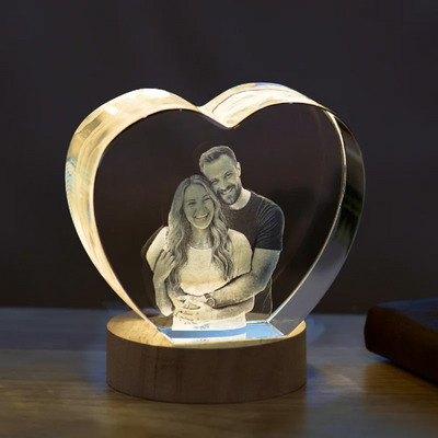xTool K9 Beveled Heart-Shaped Crystal For F2 Ultra UV Laser Engraver