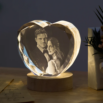 xTool K9 Beveled Faceted Heart-Shaped Crystal For F2 Ultra UV Laser Engraver