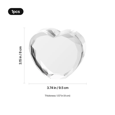xTool K9 Beveled Faceted Heart-Shaped Crystal For F2 Ultra UV Laser Engraver