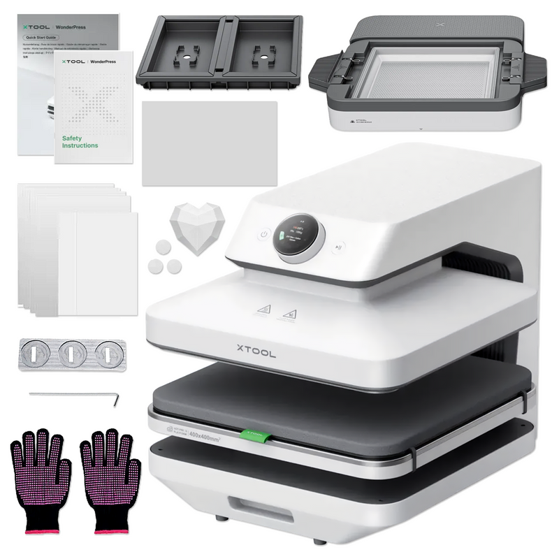 xTool WonderPress 15" x 15" Auto Heat Press with 3D Form Module