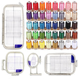 4pc Embroidery Hoop Set & Accessories for Brother SE2000, PE900 & Other Models Sewing Accessories Brother 