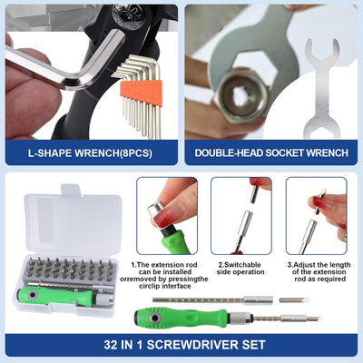 201 Piece 3D Printer Tool Kit, Finishing Kit & Cleaning Kit with Storage Case