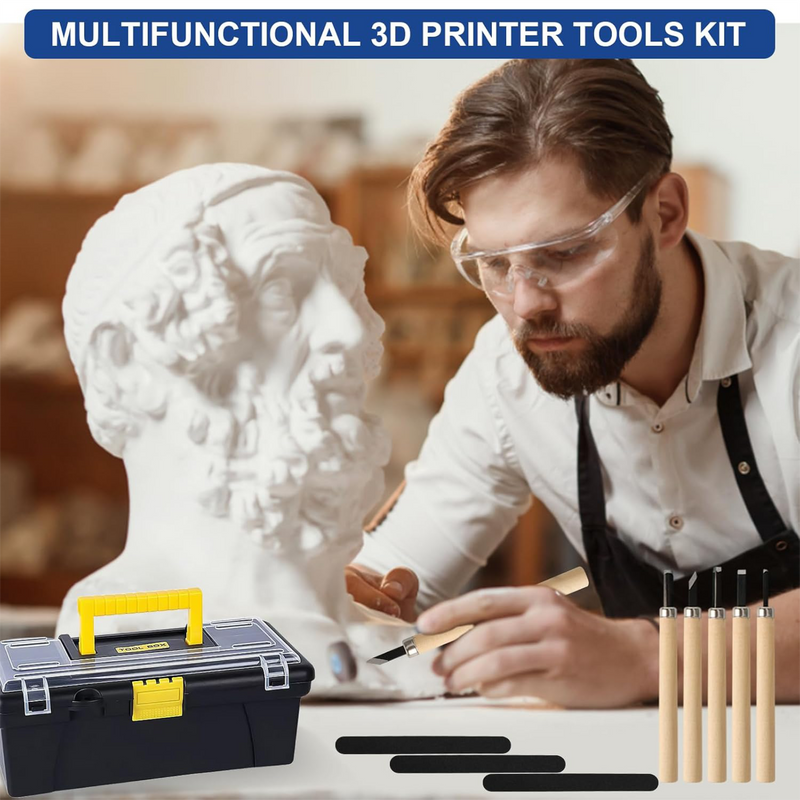 201 Piece 3D Printer Tool Kit, Finishing Kit & Cleaning Kit with Storage Case