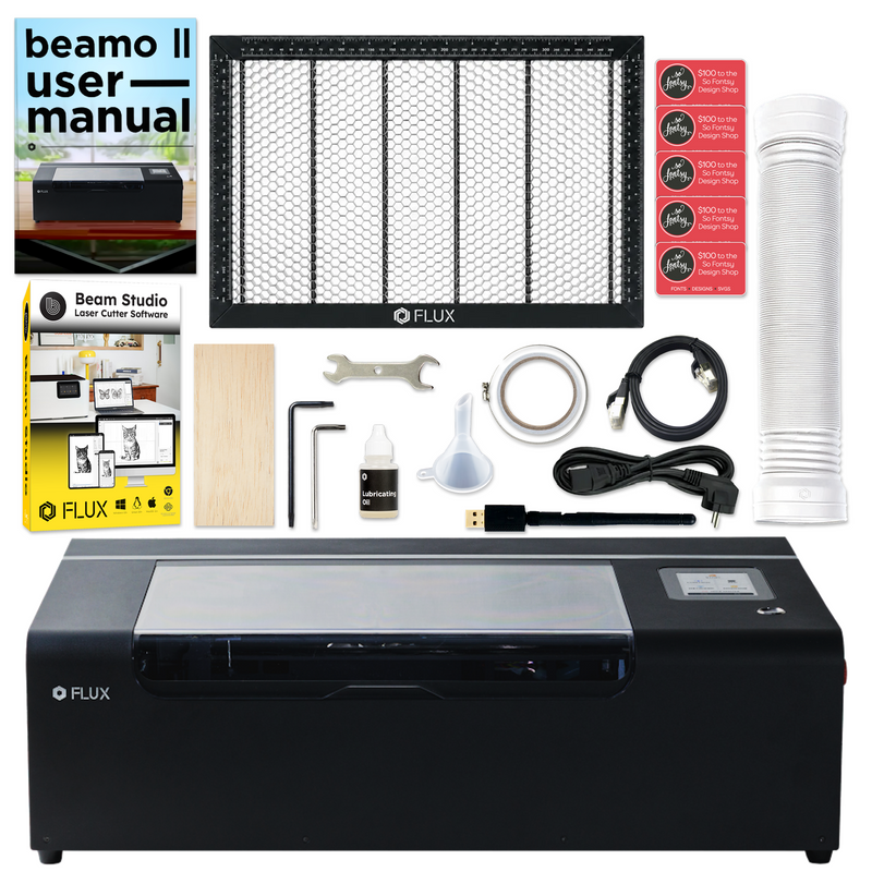 eufyMake E1 UV Printer with Flux Beamo II 30W CO2 Laser - Cut & Print Bundle