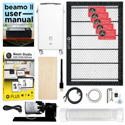 FLUX Beamo II 30W C02 Laser Cutter & Engraver with Beam Air Filter