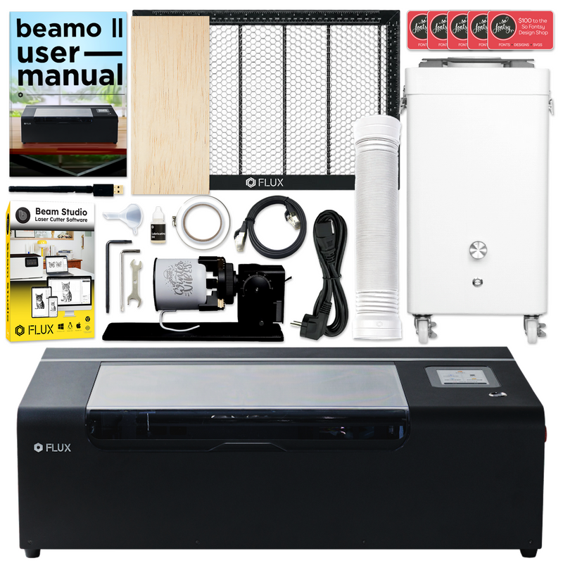 FLUX Beamo II 30W C02 Laser Cutter & Engraver with Beam Air Filter