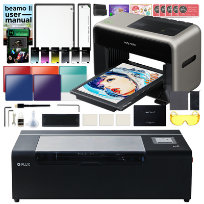 eufyMake E1 UV Printer with Flux Beamo II 30W CO2 Laser - Cut &amp; Print Bundle