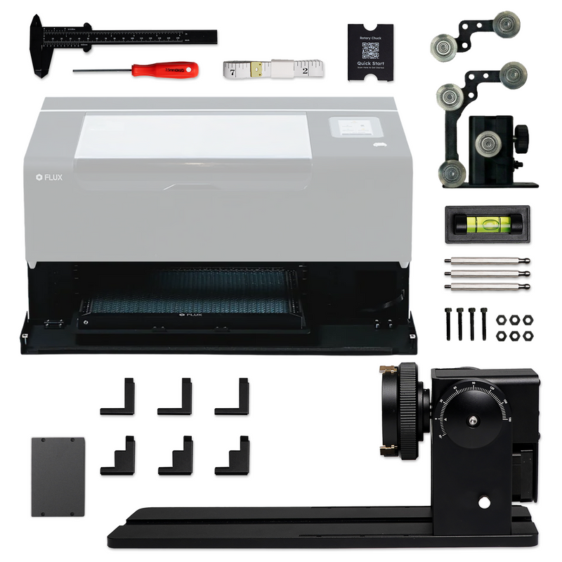 FLUX Beamo II 4-in-1 Rotary Attachment with Extension Riser Base