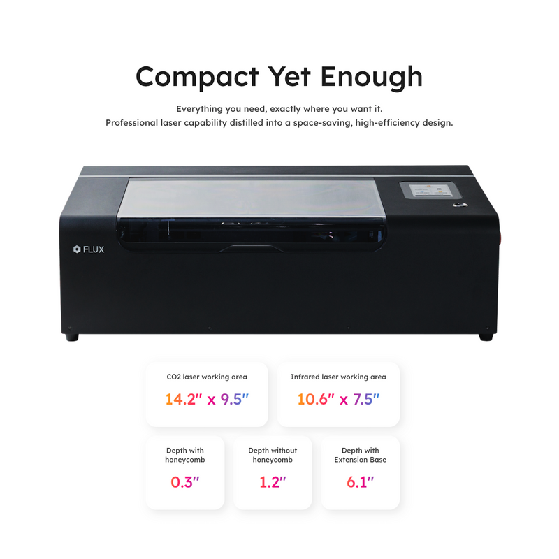 FLUX Beamo II 30W C02 Laser Cutter & Engraver with Beam Air Filter