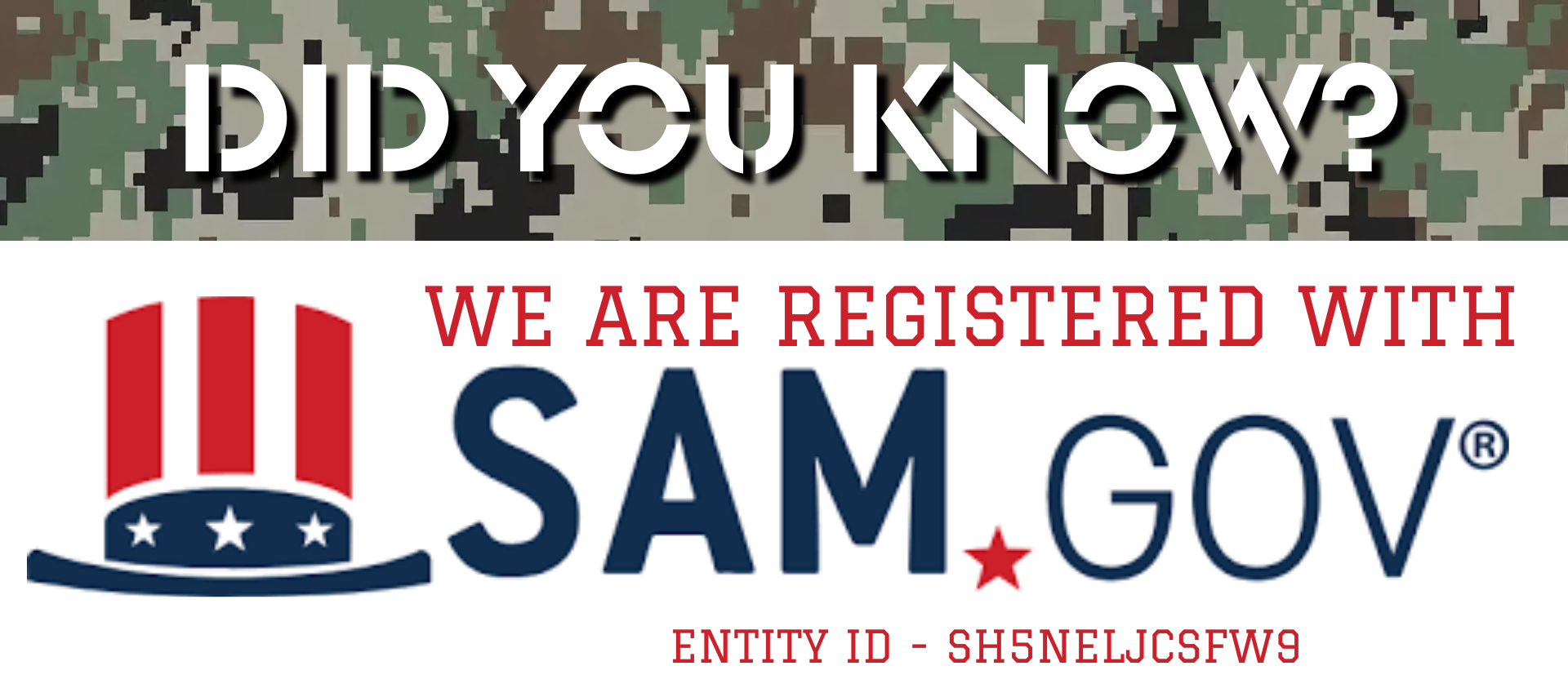 Swing Design is Registered with SAM.gov | Machines for Military & Government Buyers