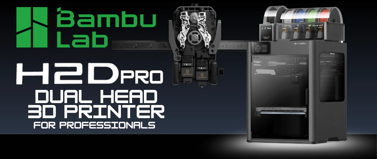 Bambu Lab H2D PRO Dual Head 3D Printer Bundle with 17 Channel AMS System