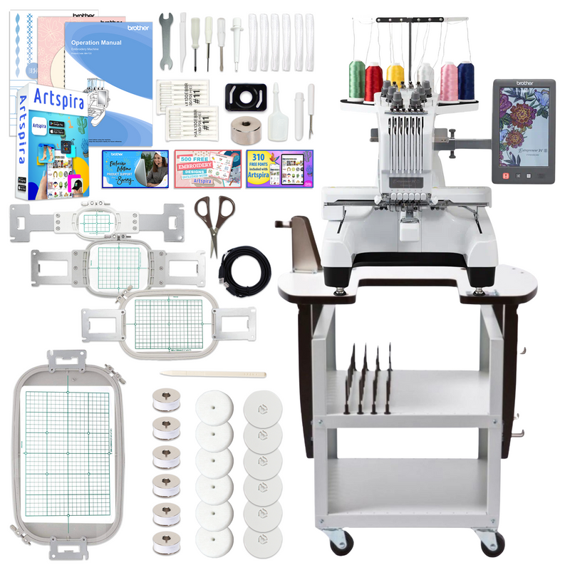 Brother PR680W 6-Needle Embroidery Machine with Stand
