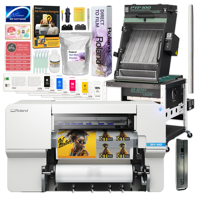 Roland BY-20 Direct to Film (DTF) Printer w/ Vastex Sheet Oven Shaker Bundle