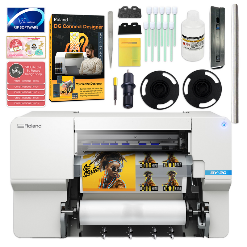 Roland BY-20 Direct to Film (DTF) 20" Printer w/ Oven, Inks, Film & Powder