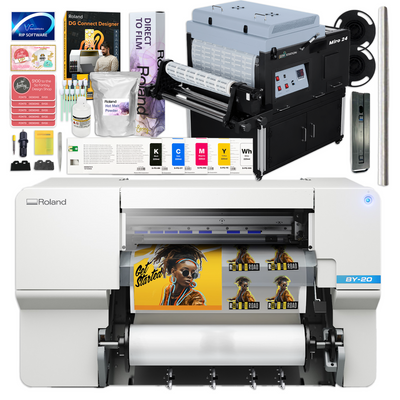 Roland BY-20 Direct to Film (DTF) Printer w/ 24" In-Line Oven Shaker Bundle