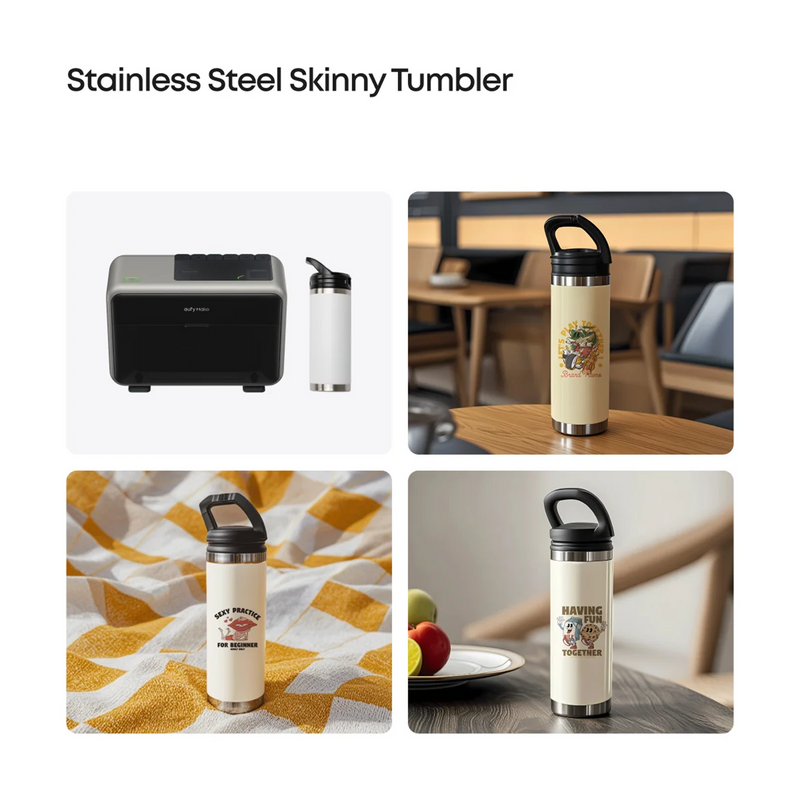 eufyMake Stainless Steel Skinny Tumblers – 2 Pack