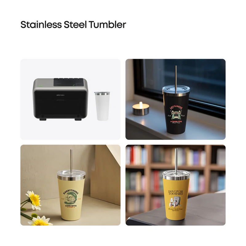eufyMake Stainless Steel Tapered Tumblers – 2 Pack