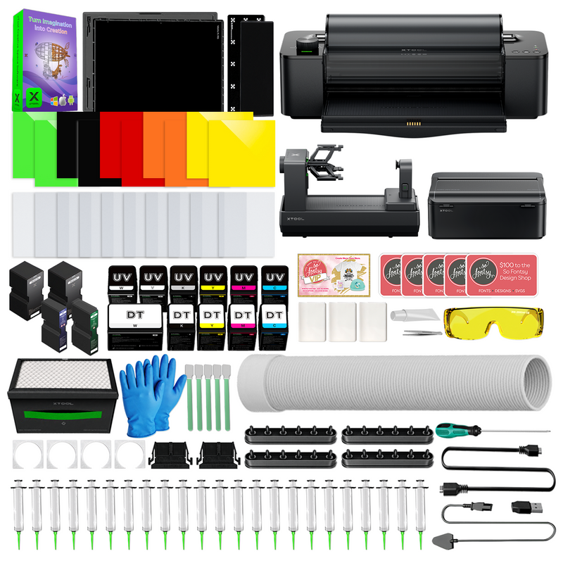 xTool O1 Omni UV + DT Fabric Printer with P3 CO2 Laser Cutter
