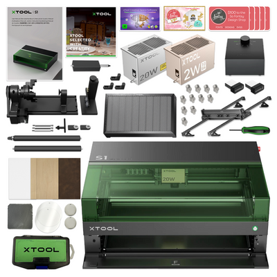 xTool S1 Laser Cutter & Engraver Machine w/ Deluxe IR Laser Engraving Kit