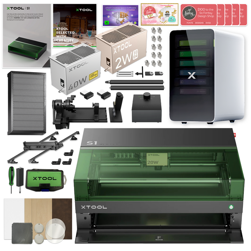 xTool S1 Laser Cutter & Engraver Machine with Deluxe IR Laser & Filter