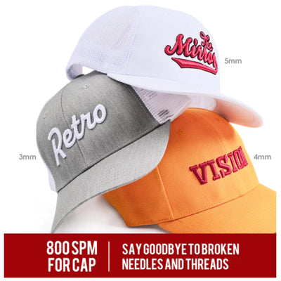 BAi VISION 15 Needle Embroidery Machine Bundle with Hotronix Cap Press & Hoops Brother Sewing Bundle Bai 