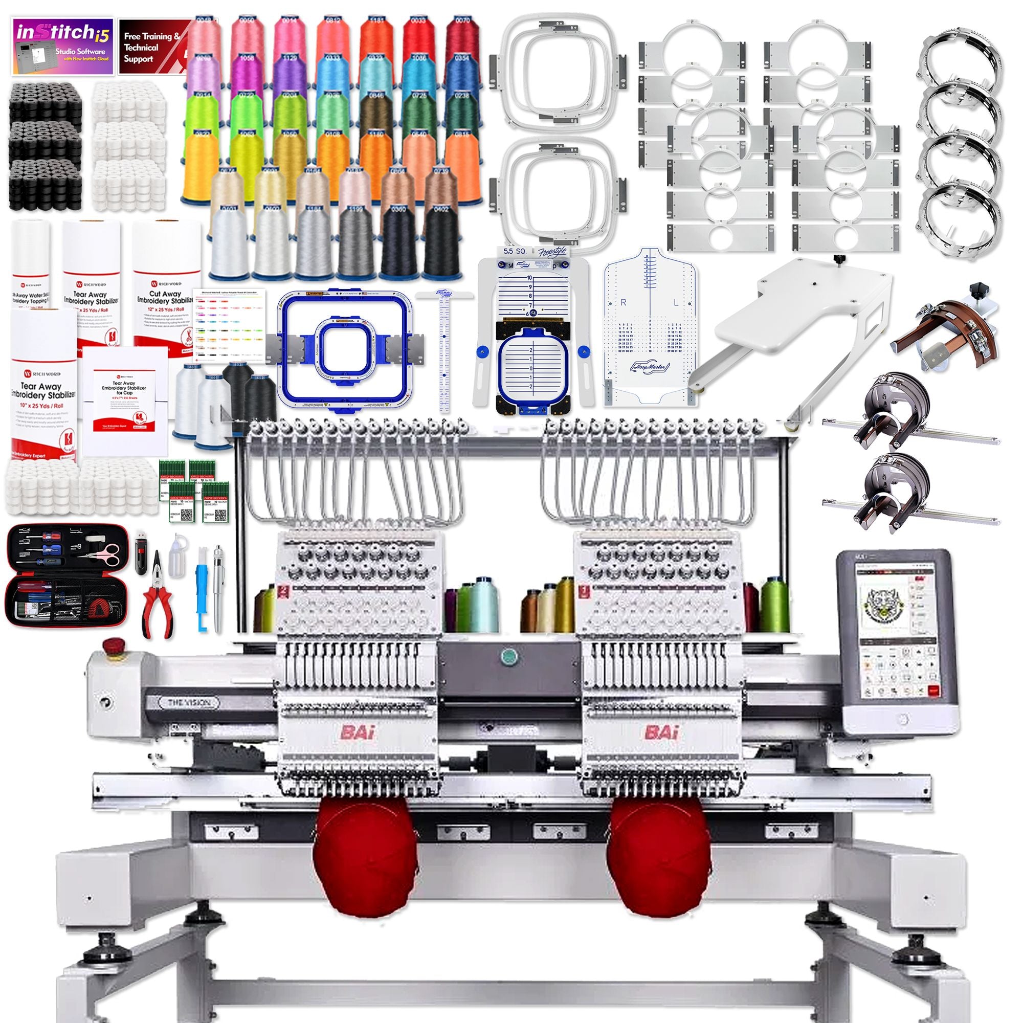 BAi Vision Dual Head Embroidery Machines | Swing Design