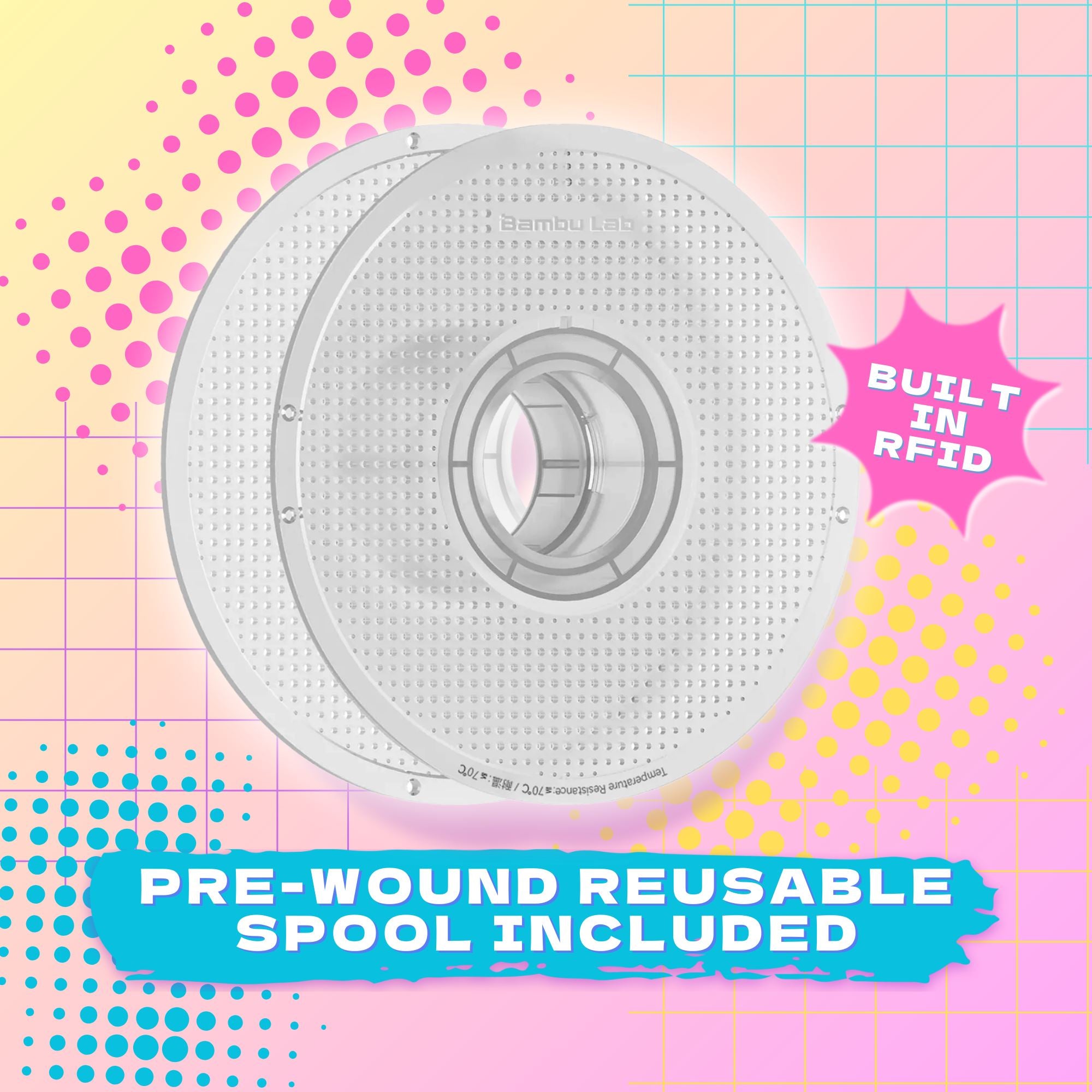 Bambu Lab 1.75mm PLA Sparkle Filament With Reusable Spool 3D Printer Bambu Lab 