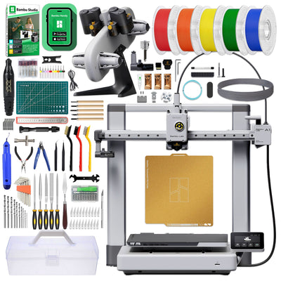 Bambu Lab A1 3D Printer with Filament Rolls, Tool Kit, &amp; AMS System Bambu A1 Combo Printer Bundles Bambu Lab 