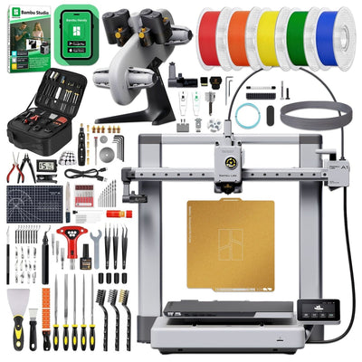 Bambu Lab A1 3D Printer with Filament Rolls, Tool Kit, &amp; AMS System - Swing Design
